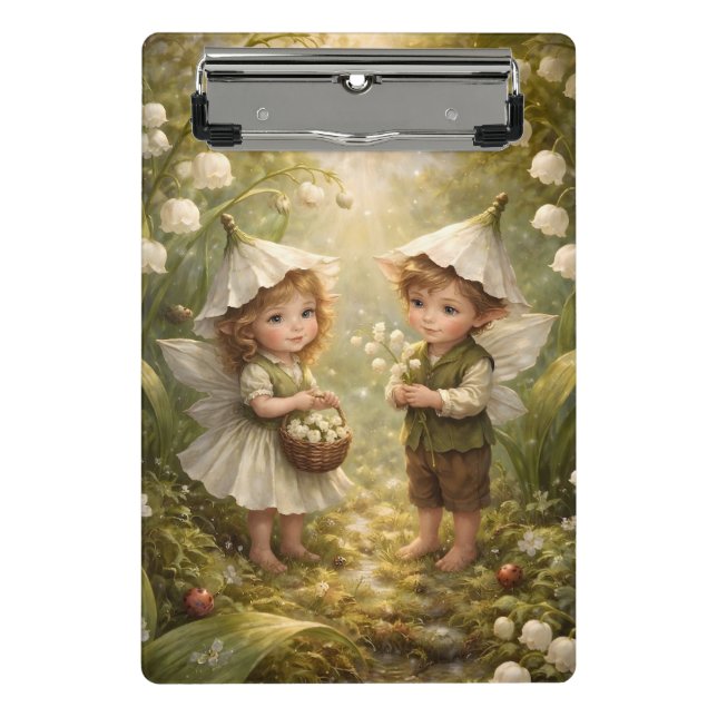 Lily of the Valley Forest Fairies Mini Clipboard (Front)