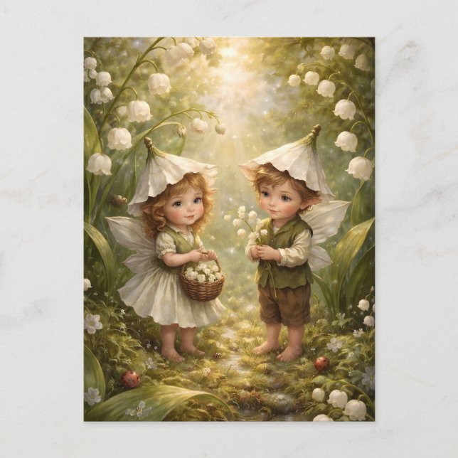 Lily of the Valley Forest Fairies Postcard (Front)