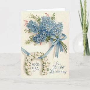 Lily of The Valley Horseshoe Forget-Me-Not Card