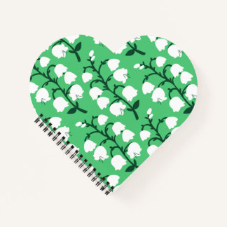 Lily of the Valley in Emerald Colour Tote Bag Notebook