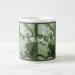LILY OF THE VALLEY LARGE COFFEE MUG<br><div class="desc">Lily of the Valley - Beautiful delicate white bell-shaped flowers. Green Fronds and large leaves are a beautiful backdrop to these spring flowers.  Watercolor painted flowers with love and I hope they inspire the gardener in you</div>