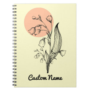 Lily of the Valley May Birth Month Flower Notebook