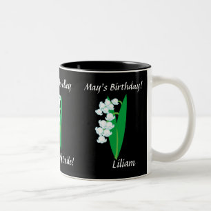 Lily Of The Valley May's Mug-Customise Two-Tone Coffee Mug
