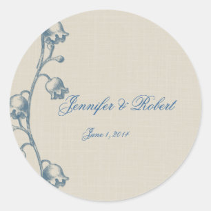 Lily of the Valley on Linen Envelope Seal