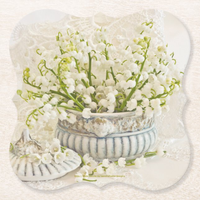 Lily Of The Valley Paper Coaster (Front)