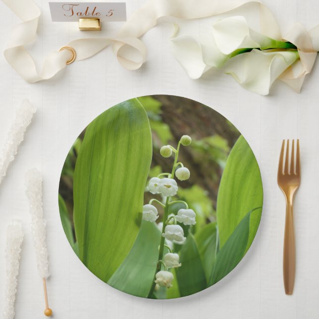 Lily of the Valley Paper Plate (Wedding)