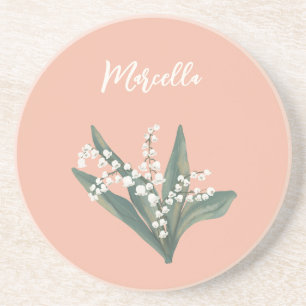 Lily Of The Valley Personalised Coaster