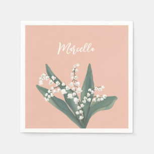 Lily Of The Valley Personalised Napkin