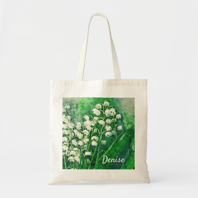 Lily of the Valley Personalised Tote Bag (Front)