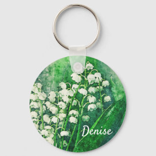 Lily of the Valley Personalized Keychain Key Chain