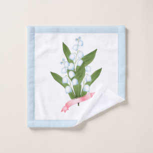 Lily of the valley, retro bath towel set