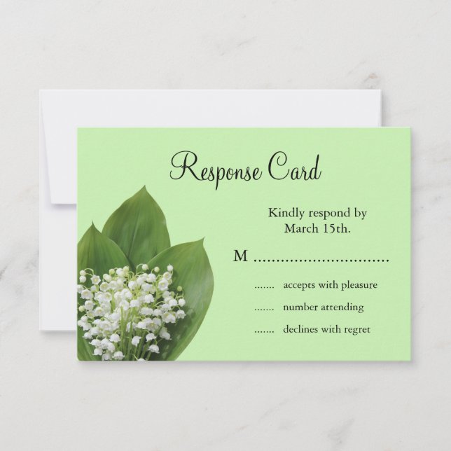 Lily of the Valley RSVP Card (Front)