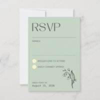 Lily of the Valley - Sage Green RSVP