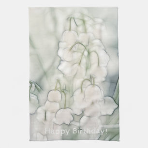 Lily of the Valley Sketch Tea Towel
