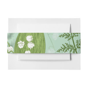 Lily of the Valley Soft Green Invitation Belly Band
