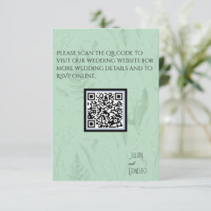 Lily of the Valley    Soft Green QR Code  Enclosure Card