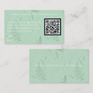 Lily of the Valley Soft Green QR Code Enclosure Card