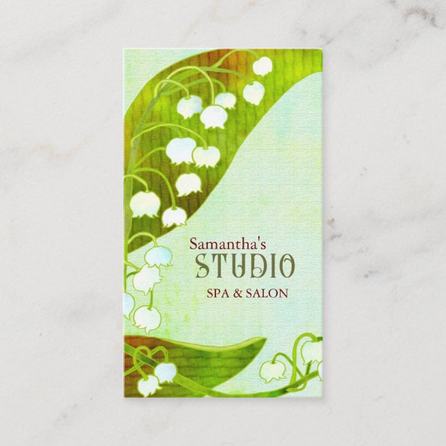 Lily of the Valley Spa & Salon Business Card (Front)