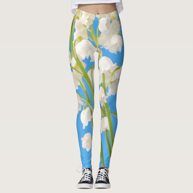 Lily of the valley sprig leggings (Front)
