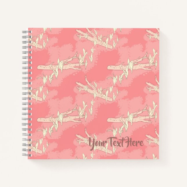 Lily-of-the-valley spring flowers pink  notebook (Front)