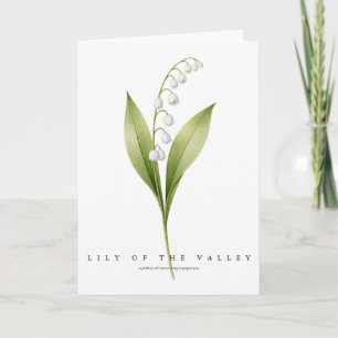 Lily of the Valley Symbol of Returning Happiness  Card