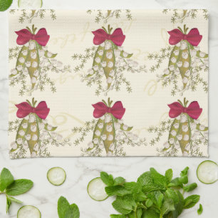 Lily of the Valley Tea Towel
