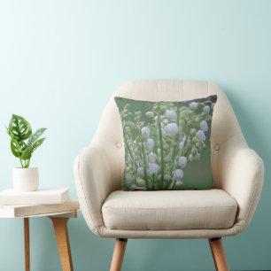 Lily of the valley throw pillow
