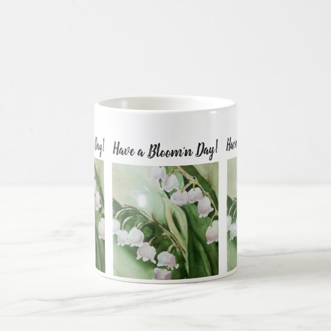 Lily of the Valley Watercolor Flowers Coffee Mug (Center)