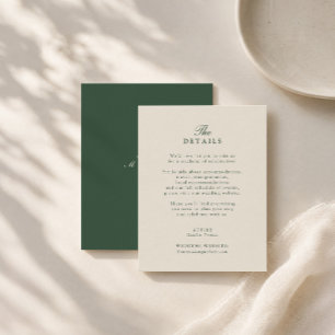 Lily of the Valley Wedding Details Card