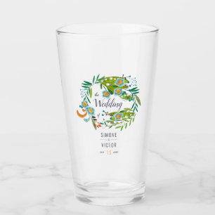 Lily of the Valley Wedding Favour Pint Glass Flora