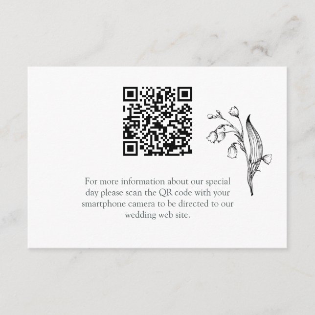 Lily of the Valley - White Enclosure Card (Front)