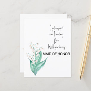 Lily of the Valley Will You Be My Maid of Honour