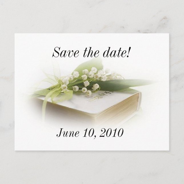 lily of the valley with bible postcard (Front)