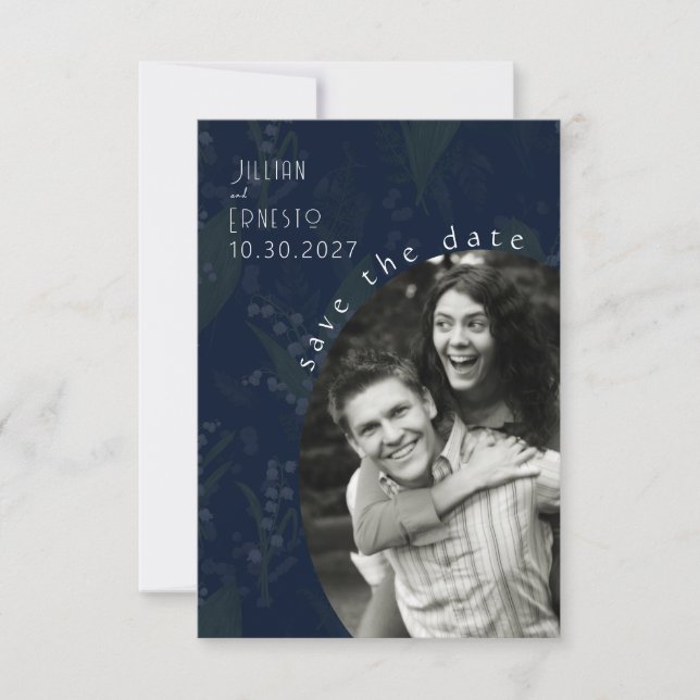 Lily of Valley Darkest Blue with Faded Background (Front)