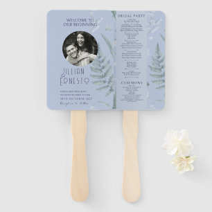 Lily of Valley Light Blue with Photo Program Hand Fan