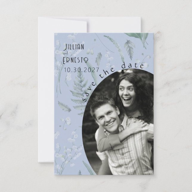 Lily of Valley || Periwinkle Blue - Save the Date (Front)