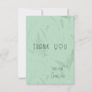 Lily of Valley Soft Green Blank Inside Custom Thank You Card