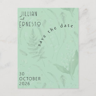 Lily of Valley    Soft Green Photo Save the Date Postcard