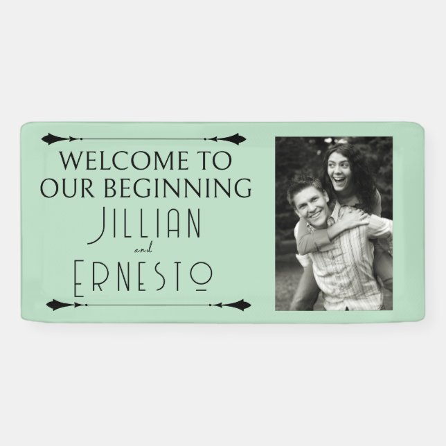 Lily of Valley || Soft Green with Photo  Banner (Horizontal)