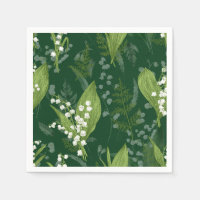 Lily of Valley with Ferns || Dark Green