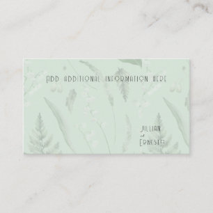 Lily of Valley with Ferns Soft Green Custom Enclosure Card