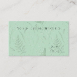 Lily of Valley with Ferns || Soft Green Custom Enclosure Card