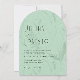 Lily of Valley with Ferns Soft Green Custom Invitation