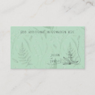Lily of Valley with Ferns    Soft Green w/ Graphic Enclosure Card