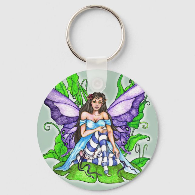 Lily Pad Fairy Key Ring (Front)