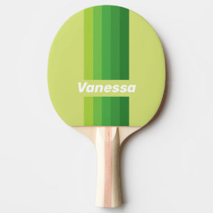 Lily Pad Green Pin Stripes with Name Ping Pong Paddle