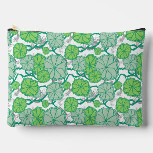 Lily Pad Koi Pond Pattern Accessory Pouch