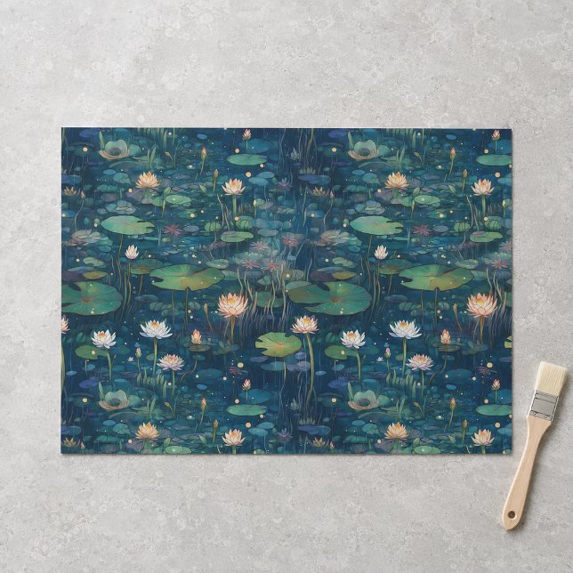 Lily Pads and Flowers Tissue Paper (Creator Uploaded)