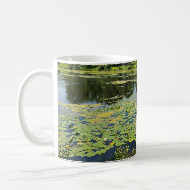 Lily Pads and Swans Coffee Mug (Left)