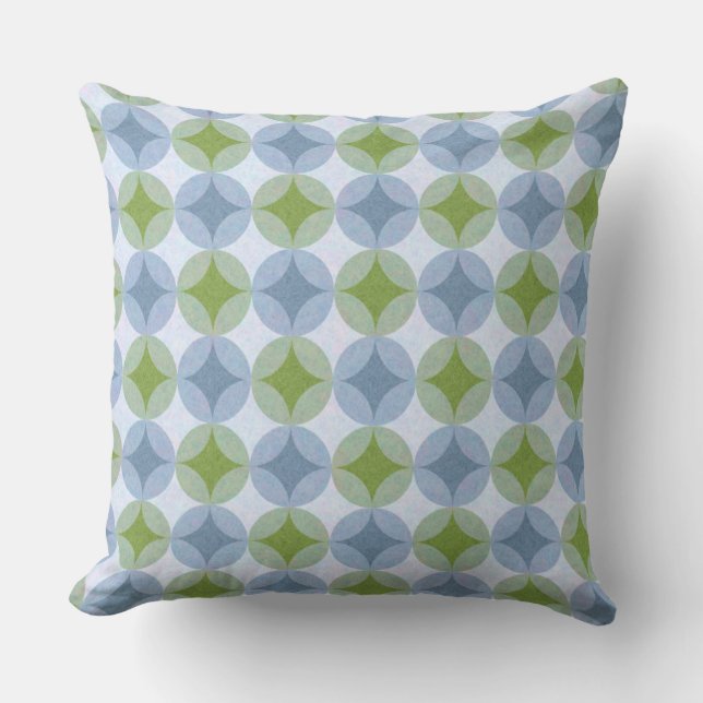 Lily Pads (Blue & Green Stars) Cushion (Front)